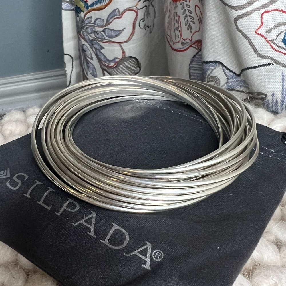 Silpada Sterling Silver “21 Bangle Salute” Bangle Bracelet